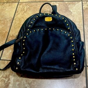 COPY - Micheal Kores backpack black leather with gold hardware